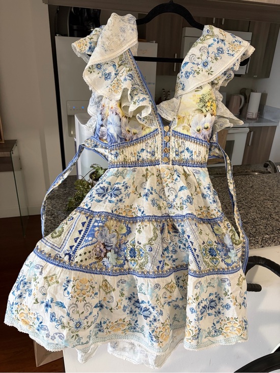 Camilla Dresses & Skirts - CAMILA mini dress in Blue / White / Gold